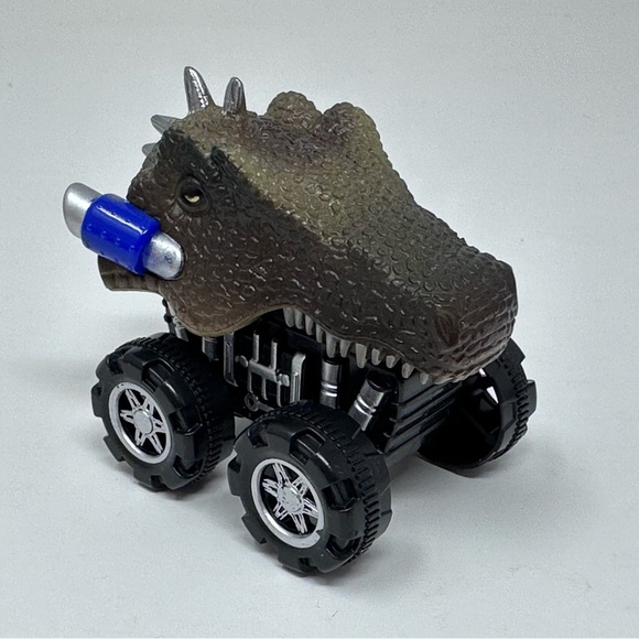 Dinosaur DinoBros Toy Pull Back Dino Car Lot Of 8 Triceratops Stegosaurus T-Rex - Picture 3 of 9